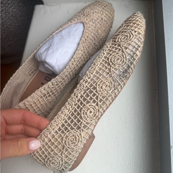 Bibi Lou Cream Crochet Ballet Flats - Picture 7 of 9